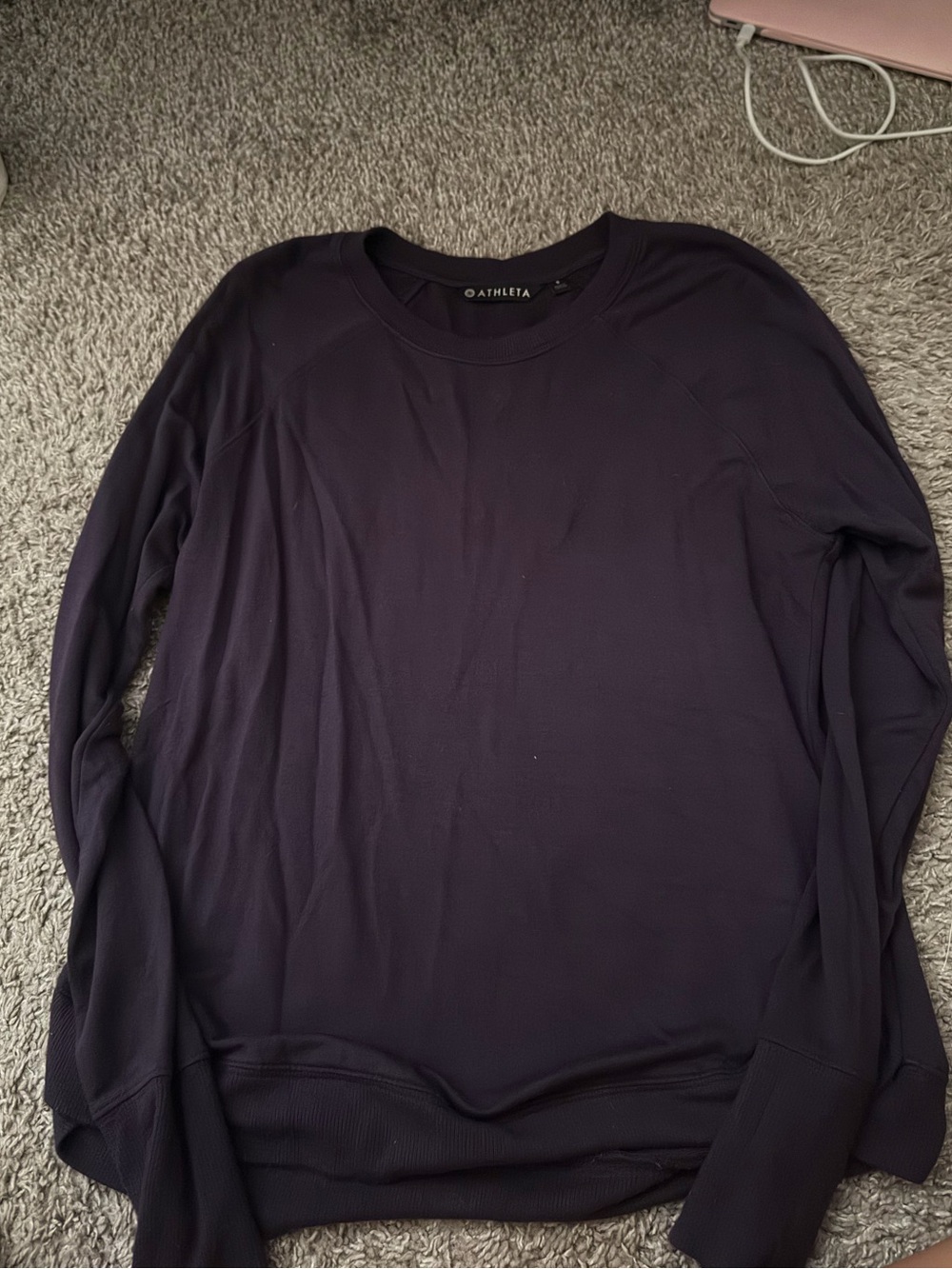 Soft Athleta Long-Sleeve Crew in plum